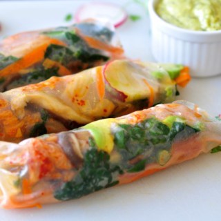 Kimchi kale Summer Rolls