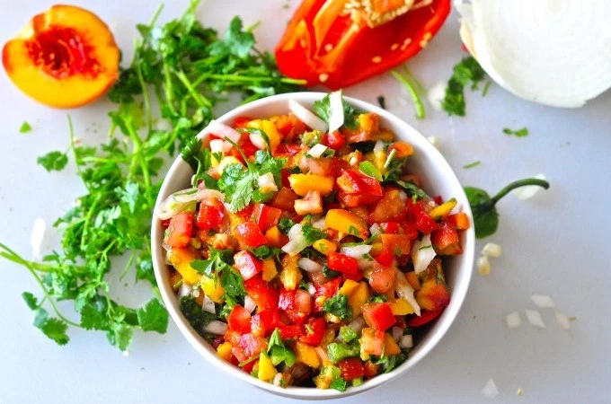 Summer peach salsa